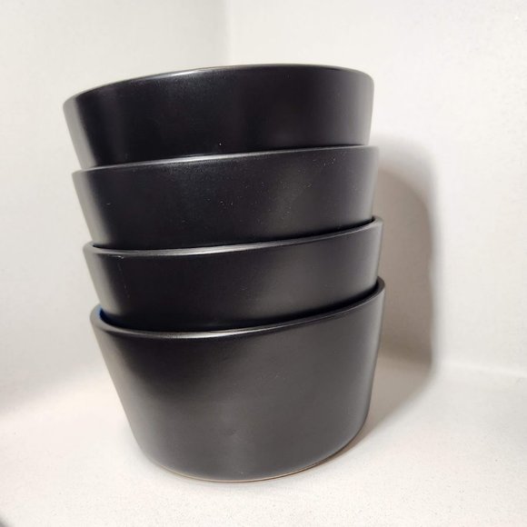 NEW Stone Lain 4 Bowls Replacement Stoneware Dinnerware Set Blue Black Ramen - Picture 5 of 6